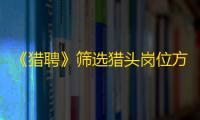 《猎聘》筛选猎头岗位方法